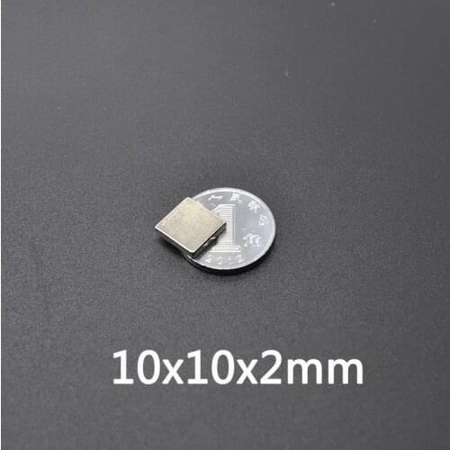 20/50/100/200/300 pcs 10x10x2 mm N35 Strong Square NdFeB Rare Earth Magnet 10*10*2 mm Neodymium Magnets 10mm x 10mm x 2mm