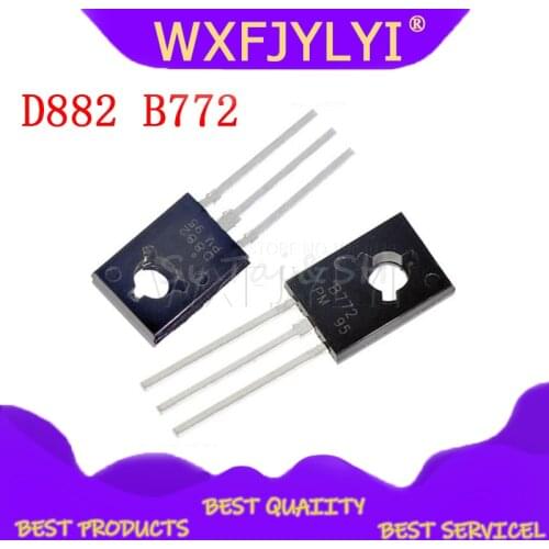 20PCS 2SD882 2SB772 TO-126 ( 10PCS D882 + 10PCS B772 ) TO126 IC new and original