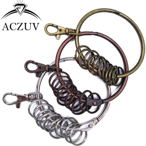20Pcs Big 80mm Large Key Ring 10 Small Split Rings with 38mm Swivel Lobster Clasp Hooks Keychains Findings Accessories
