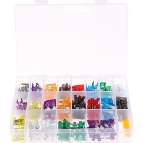 220pcs Car Truck Blade Fuses 2/3/5/7.5/10/15/20/25/30/35A Assorted Mixed Kit