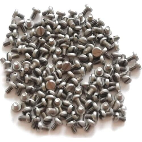 3pcs M1.2 titanium alloy Slotted cylinder head screws one word cup headed machine bolts high strength bolt DIN84 2mm-10mm long