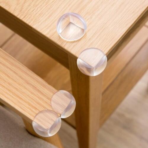 4pcs Transparent Silicone PVC Table Corner Edge Protection Cover Child Baby Safety Protector Angle case Furniture accessories