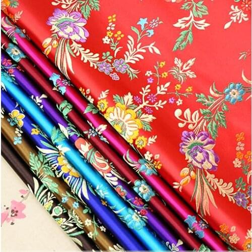 75cm*100cm Begonia flower brocade fabric cloth costume clothing clothing dress diy quality cheongsam kimono silk fabrics