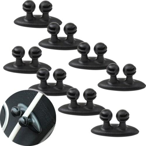 8PCS Car Charger Line Clasp Car Wire Clip Automobiles Interior for Skoda Octavia A2 A5 A7 Fabia Rapid Superb Yeti Roomster