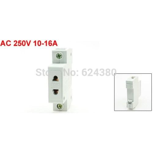 AC30 Series 1P Single One 1 Pole US EU 2 Pin Plug 35mm DIN Rail Mount AC Power Modular Socket 10-16A 250V AC