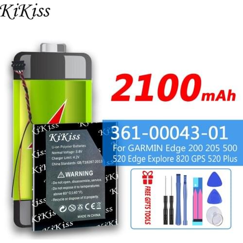 361-00043-00 2100mAh High Capacity Battery for Garmin Edge Explore 820 Edge 520 500 200 205 GPS Edge 520 plus Edge820 Edge 820