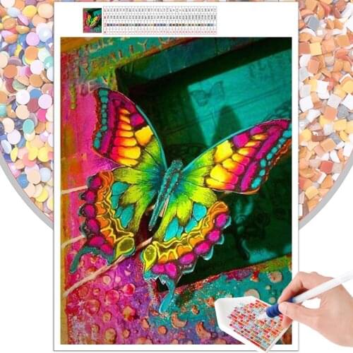 Diamond Painting Landscape Animal Color Butterfly 5D DIY Embroidery Set Handmade Home Decor Mosaic Square Round Rhinestone Mural