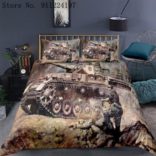 Tank Bedding Set Twin/Full Queen/King 3D Printing Duvet Cover Luxury Quilt Cover Bedclothes Microfiber Bed Linen Kids Adult