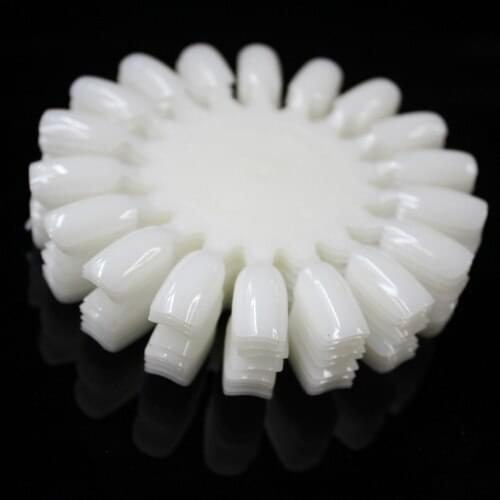 Free Shipping 10x18colors 10cm Round Shape Nail Art Design Board Nail Tips Board Nails Practice Natural Color Perfect For Nails