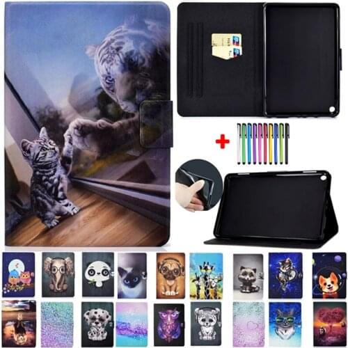 Funda For Amazon Fire HD 10 HD10 Plus Case 11th Generation Animal Wallet Cover Coque For Amazon Fire HD 10 Tablet 2021 2017 2019