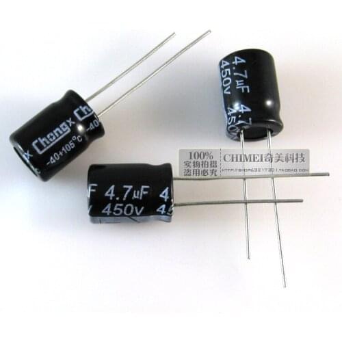 Electrolytic Capacitor 4.7UF 450V Volume 18X10MM Capacitor Electronics