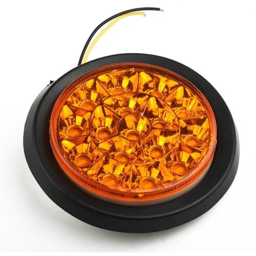 Lamp Tail Turn Signal Light Round Signal light Stop Tail Tractor Trailer Truck Turn Vehicle light Warning light 24-LED