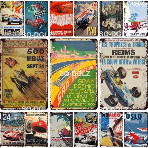Brooklands Plaque Metal Sign Vintage Bar Decor Tin Sign Vintage Pub Bar Decor Metal Metalen Borden Racing Poster Plate