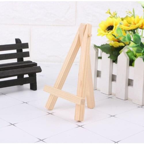 Natural Wood Mini Easel Frame Tripod Display Meeting Wedding Table Number Name Card Stand Display Holder Children Painting Craft