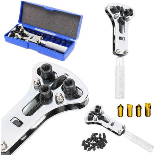 Knurled Handle Watch Back Case Removal Wrench Watch Repair Tool Kit for Watch Repairing Replacing Batteries