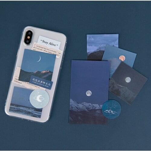 8Designs Artistic Fantasy Sky INS Style Aesthetic Collage Deco Stickers Scrapbooking Bullet Journaling Deco Thin Card Stationery