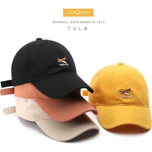 New Cotton Baseball Cap for Women and Men Fashion Snapback Hat Unisex Summer Casual Sun Hat Aircraft Embroidery Hats gorras