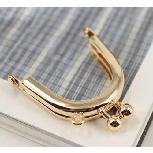 Wholesale 10pcs 4cm Mini Gold Aperture Free Metal Frame for Bag Purse DIY Handmade