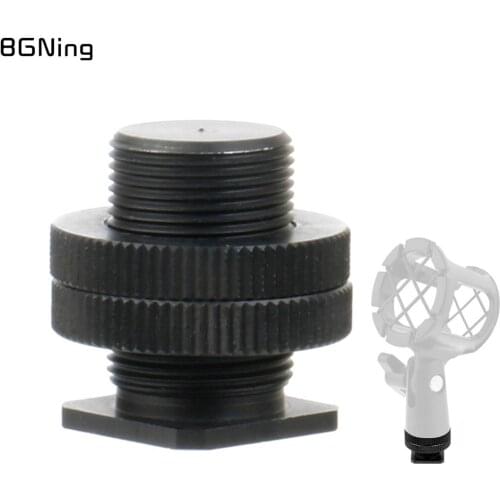 BGNing 1/4" to 5/8" Female to Male Double Layer Thread Screw Mount Adapter Tripod Plate Screw Mount for Camera Flash Tripod Mic