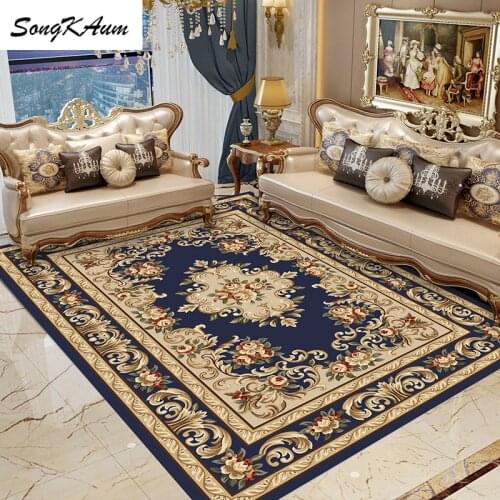 SongKAum European Palace Luxury Flannel Large Carpets child Non-slip Tatami customizable Mats Bedroom Home Lving Room Rug