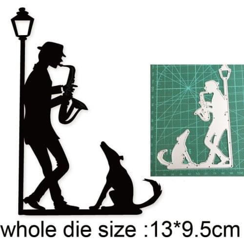 Craft dies Street Light Musician Dog Metal Cutting Dies Diy Scrapbooking dies Embossing Die Cuts Paper Cards Album Stencils dies