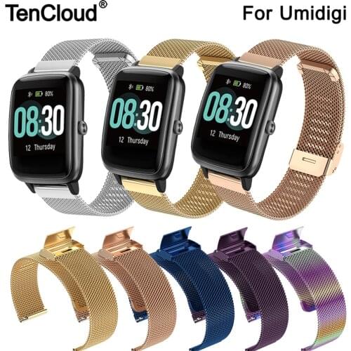 Replacement Milan Band For Umidigi Ufit Smart Watch Strap For Umidigi Uwatch 3 GPS/GT Stainless Steel Wristband Adjust Bracelet