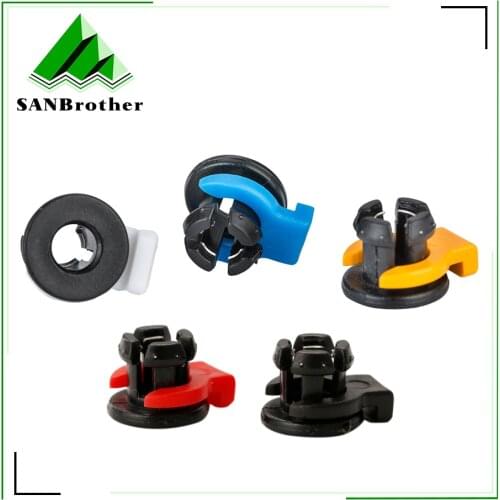 10 sets Pneumatic Connectors White Bowden Tube Clamp Blue Pipe Horse Clip Fixed 6mm 3D Printer Parts Shoe Coupling Collet Part