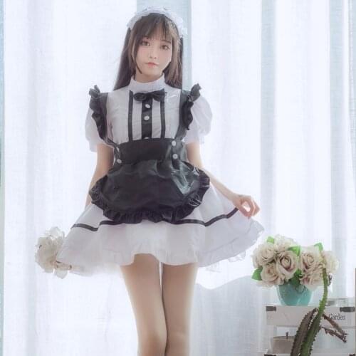 Brand New Cute Goth Style Lolita Maid Dress Restaurant Maid Work Clothes Woman Amine Cosplay Costume Maid Party Stage Costumes