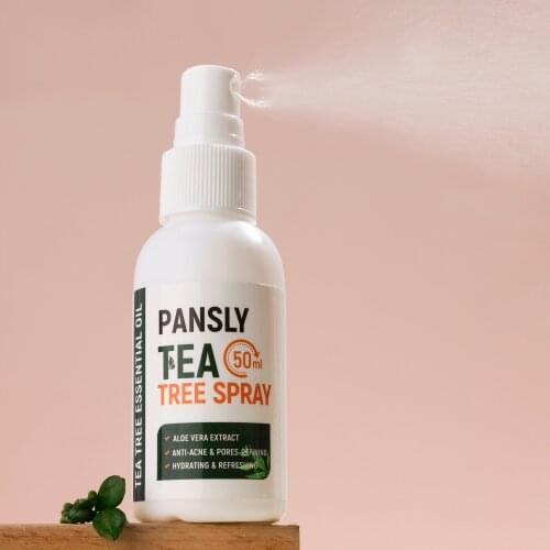 Tea Tree Essence Water Spray Acne Treatment Pore Control Active Ingredient Facial Skin Oil Complex Moisturizing Cream 50ml