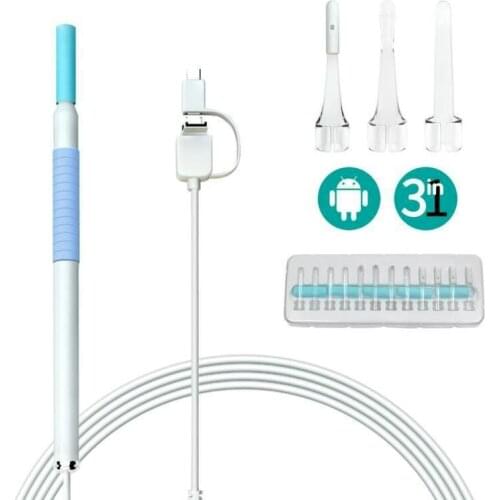 In Ear Cleaning Endoscope USB Visual Ear Spoon 5.5mm 0.3MP Mini Camera Android PC Earpick Otoscope Borescope Tool Healthcare