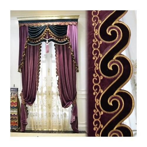 Villa mansion French original atmosphere European luxury living room bedroom study curtain customization