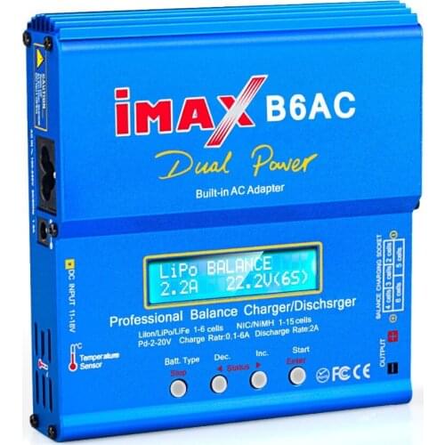 IMAX B6AC 80W 6A Battery Balance Charger for RC Drone Quadcopter Spare Parts Discharger For RC Helicopter Hobbies Accessories