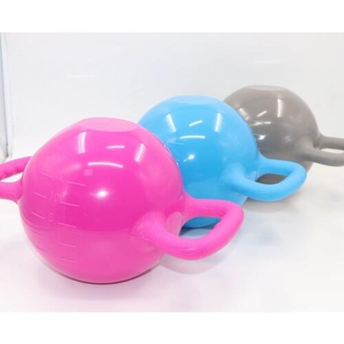 Women Home Fitness Yoga Kettle Bell Water Injection Dumbbell Kettle Bell 2 Handles Exercise Equipment Pilates Body Building Gym