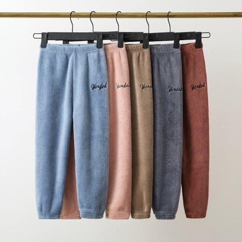 Winter Pajamas For Children Flannel Warm Pants For Boys Girls Home Service For Children Comfortable Sleepwear Baby Pajamas Pant