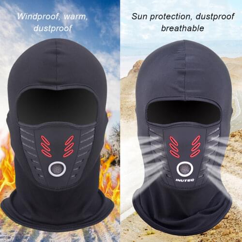 Winter Motorcycle Balaclava Hat Ski Mask Fleece Thermal Breathable Windproof Face Cover Headgear Men Women For Cold Weather