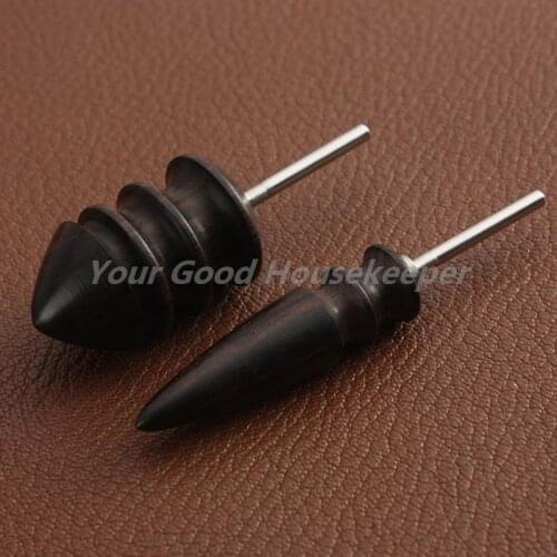 Sandalwood grinding head Leather Edge Polishing Slicker Flat/Pointed Head Sandalwood Leathers DIY Tool