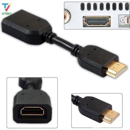 100pcs/lot Mini Portable 11cm HDMI Cable Any Angle Adjustable Rotation HDMI Male To Female Swivel Adapter Converter
