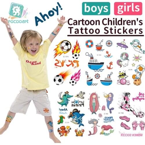 15Sheets /set Childrens Space Unicorn Series Temporary Tattoo Hand Arm Cartoon body Art Tattoo Stickers Planet Water Transfe