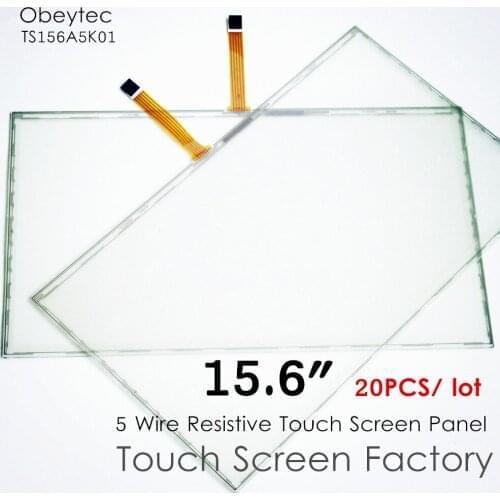20PCS! obeycrop 18.5" Transparent ITO touch sensor, five-wire resistive touch technology, AA 409.79*230.4 mm, TS185A5K02