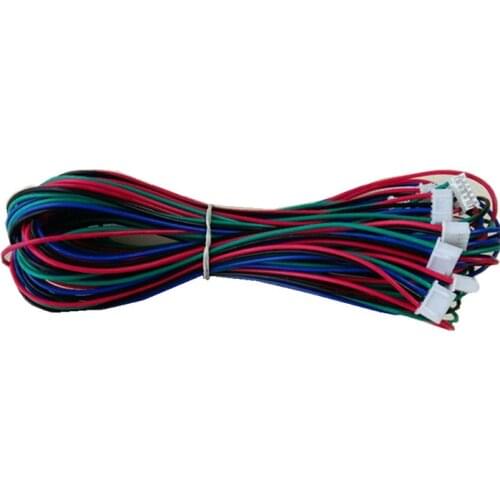 5pcs/lot XH 2.54 connector 1M 4Pin female-female RepRap Dupont wire cable for nema17/42 stepper motor/MKS Sbase Smoothieboard