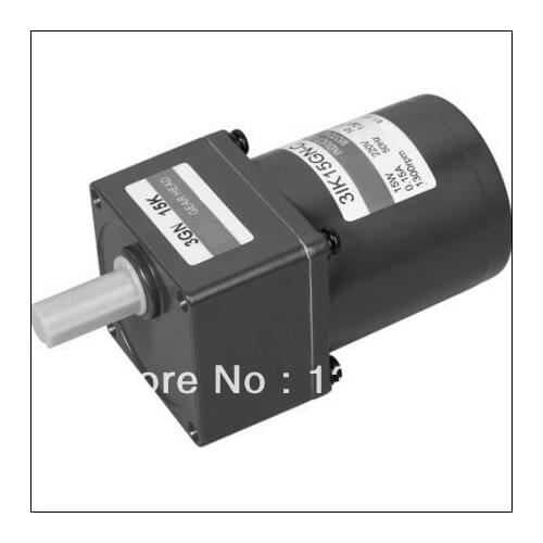 AC induction gear motor 15W 220V 50Hz gear ratio 15:1 output speed 100rpm