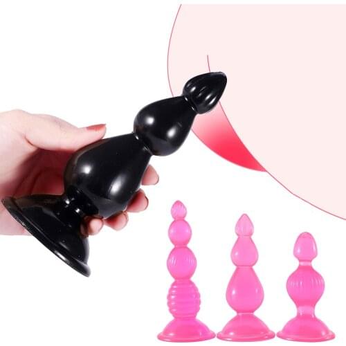 Anal Beads Silicone Butt Plug Male Prostate Massager Anal Dildo Anus Dilatator Anal Plug Buttplug Sexual Toys for Gay Men Woman