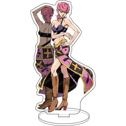 Anime JOJOs Bizarre Adventure Acrylic Figure Standing Card Higashikata Josuke Keychain Model Plate Desk Decor Standing Sign Gift