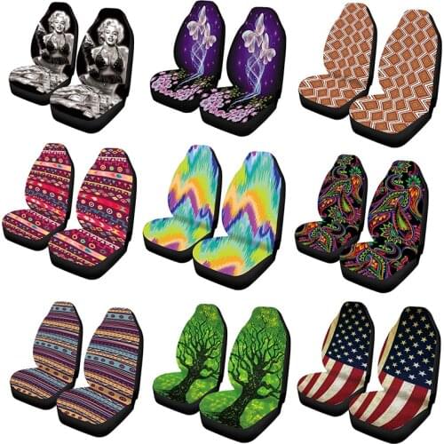 AIMAAO 1/2pcs Car Seat Covers Auto Accessories Carseat Front Seats Fit Most Cars,SUV Sedan,Truck American Flag car accessories