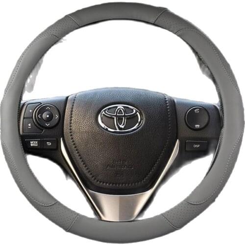 Car Steering Auto Wheel Cover 38CM Universal PU Leather Steering-wheel Cover, Breathable Fabric Braid free shipping opel astra