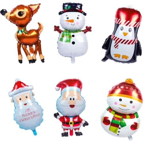 CYUAN Merry Christmas Balloons foil Santa Clause Snowman penguin Christmas Tree Decoration Xmas Party Supplies Globos Kids Toy