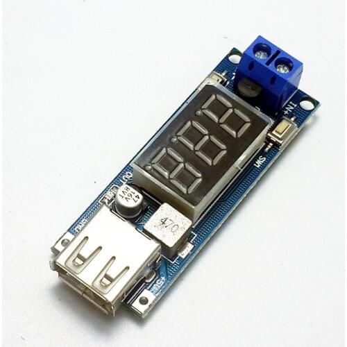 DC-DC, buck power module, 6.5 v12V ~ 40V to 5V, onboard voltmeter, USB charging, cell phone charging