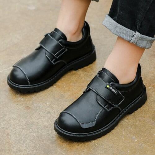 Childrens shoes Childrens leather shoes boys leather autumn 2021 new fashion trendy black casual shoes British style shoes