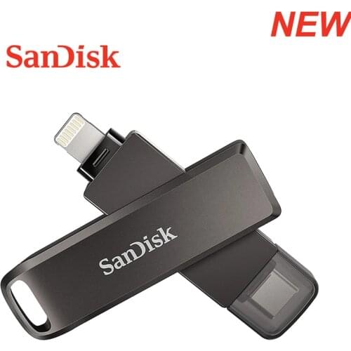 Sandisk USB 3.1 Gen 1 Flash Drive 128GB 64GB 256GB USB3.0 Dual Interface OTG Metal Pendrive U Disk For iPhone and Type-C Devices