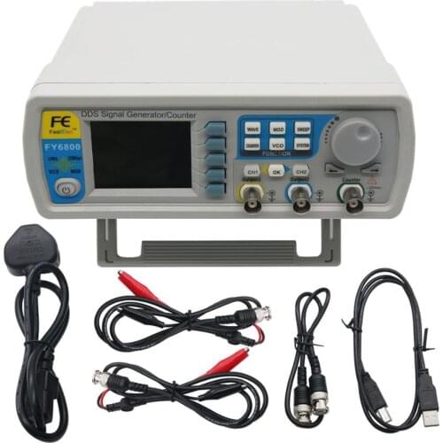 FY6800-60M Dual Channel 0.01-100MHz Function Arbitrary Waveform Pulse DDS Signal Generator